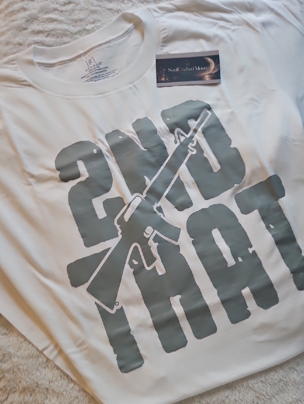 George White Short Sleeve Tee with Gray Graphic "2nd AMAT"